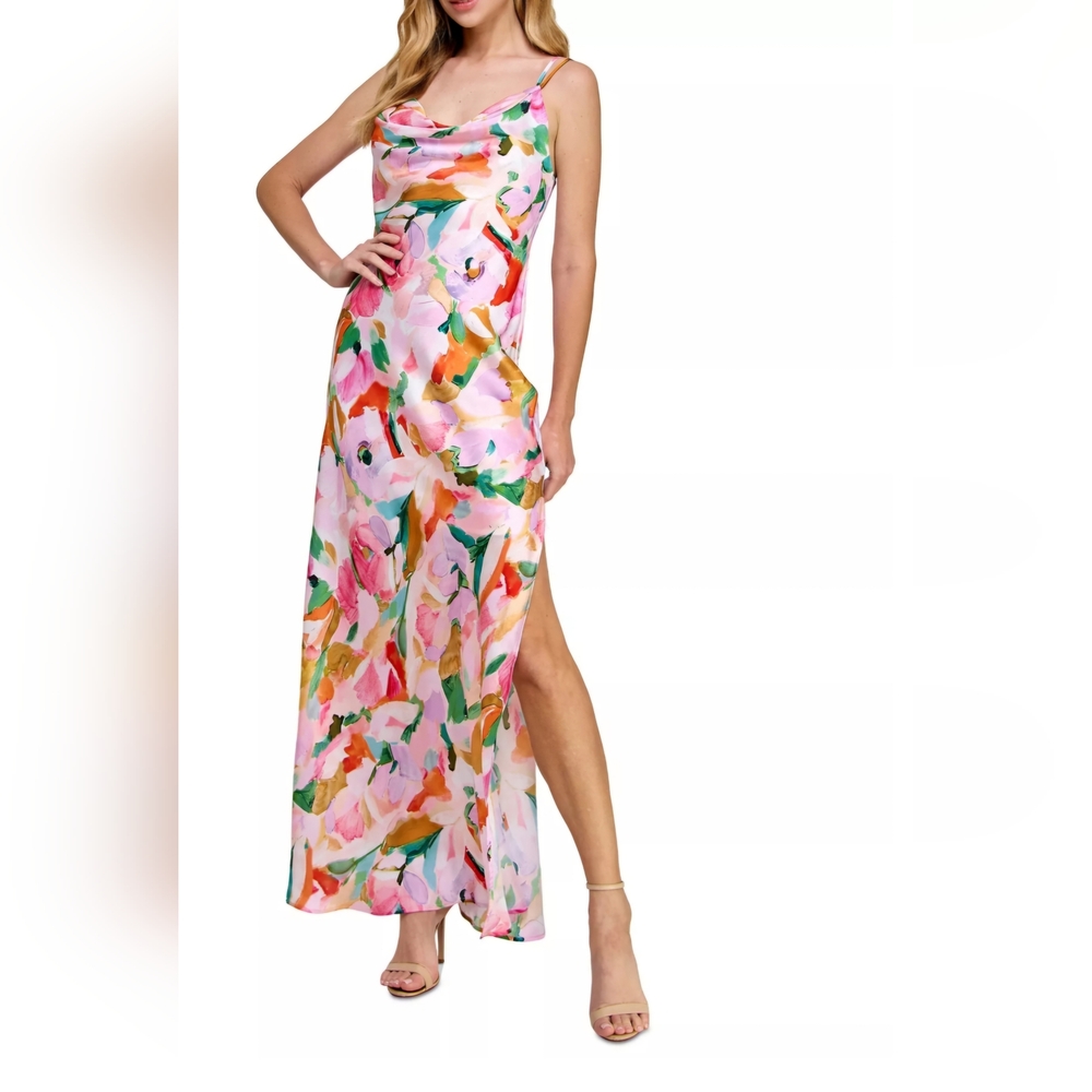 NWT Morgan & Company Juniors Flpral Maxi Dress Size S